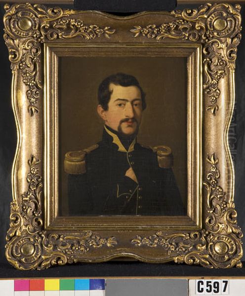 Portrait of Jacobus Johannes Aricius Wichers (1821-1848) Oil Painting by Cornelis Bernardus Buijs