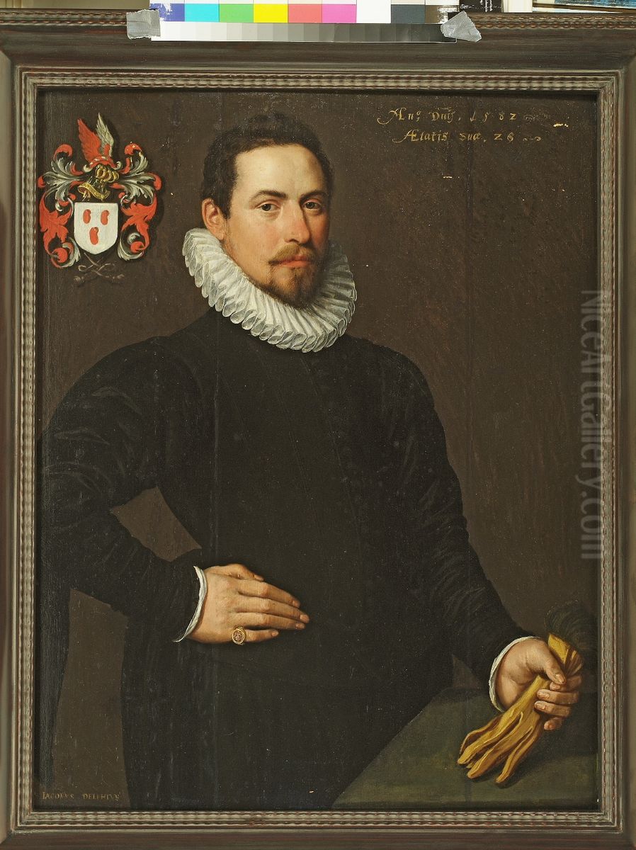 Portrait of Anthony van Groenewegen (1556- ) Oil Painting by Jacob Willemsz Delff
