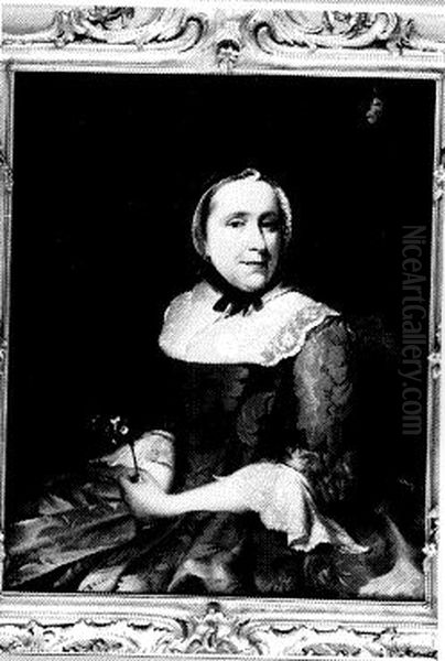 Maria Catharina van Schuylenburch (1732-1790). Echtgenote van Coenraad le Leu de Wilhem Oil Painting by Jan Augustini
