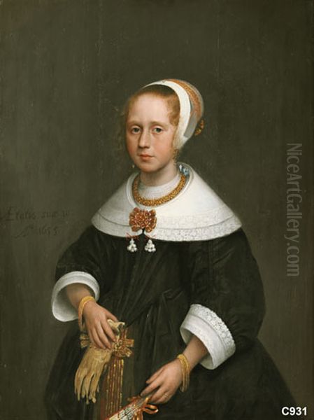 Grietje Veen (geb. 1645) Oil Painting by Jan Albertsz Rotius