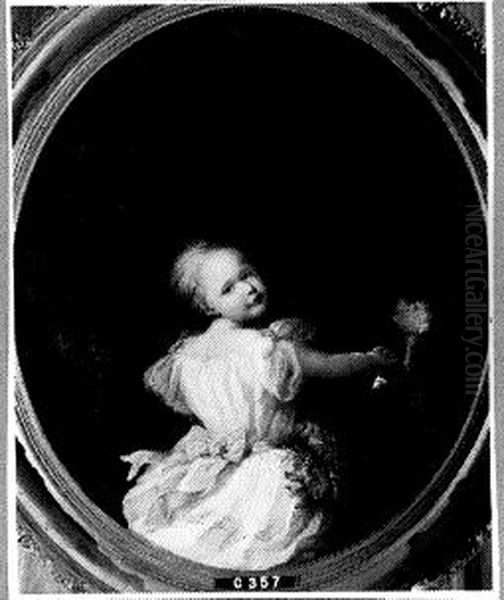 Portrait of Justine Therese Civile (1855-1951), Baronesse de Constant Rebecque de Villars Oil Painting by Anna Susanna Fries