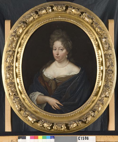 Martha van Groenhoven (1649-1716). Echtgenote van Antony Hoffer Oil Painting by Johannes van Haensbergen