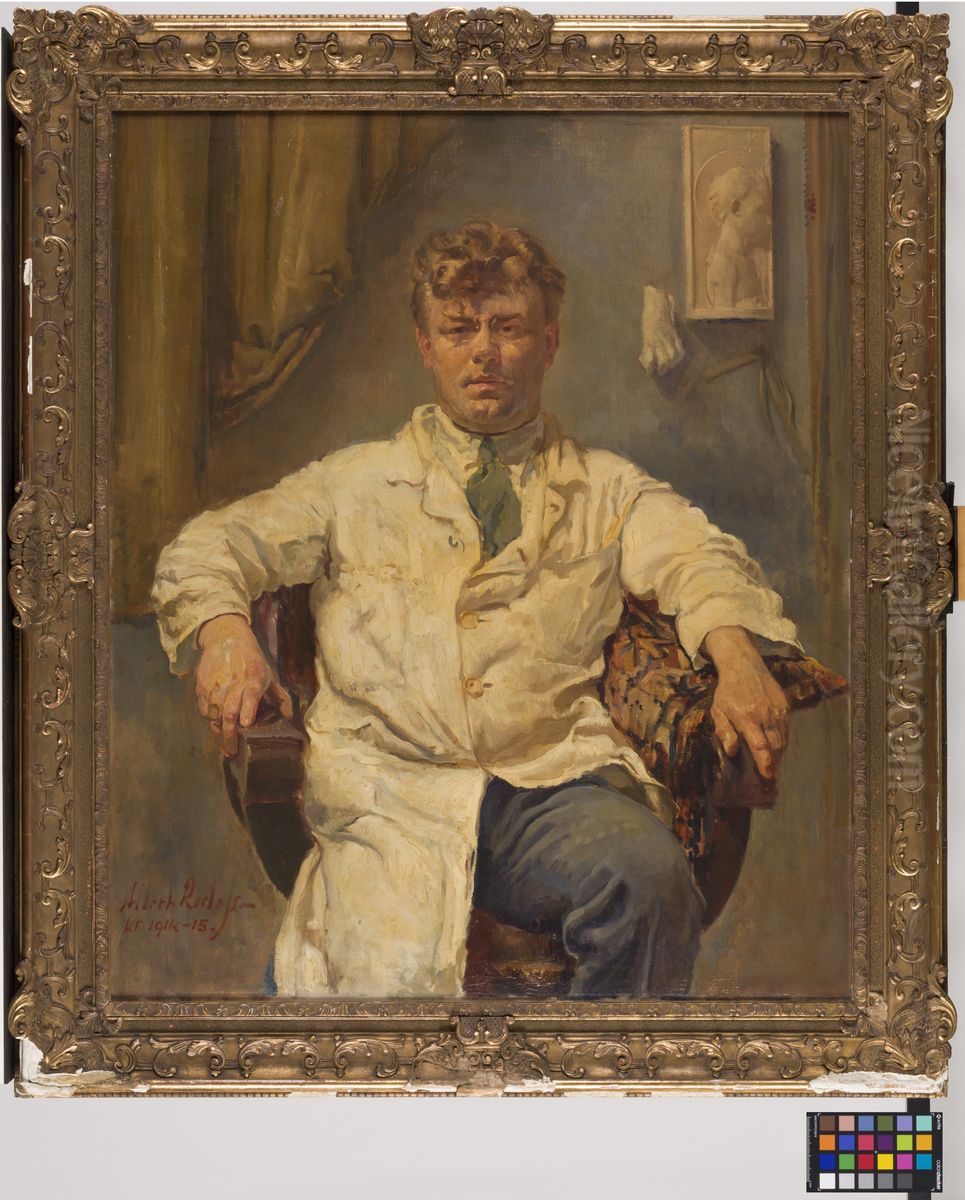 Toon Dupuis, beeldhouwer Oil Painting by Albert Roelofs