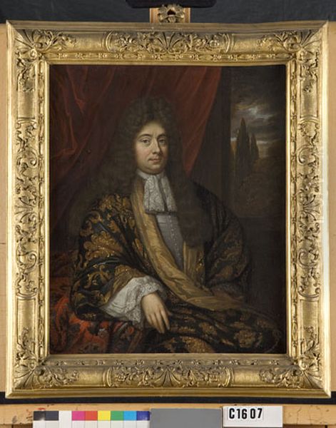 Portret van een man, mogelijk Adriaan Hoffer (1656-1712) Oil Painting by Johannes van Haensbergen