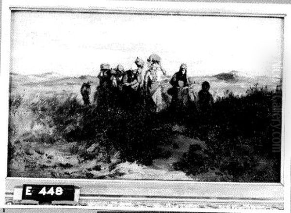 Vissersvrouwen in de duinen Oil Painting by Philip Sadee