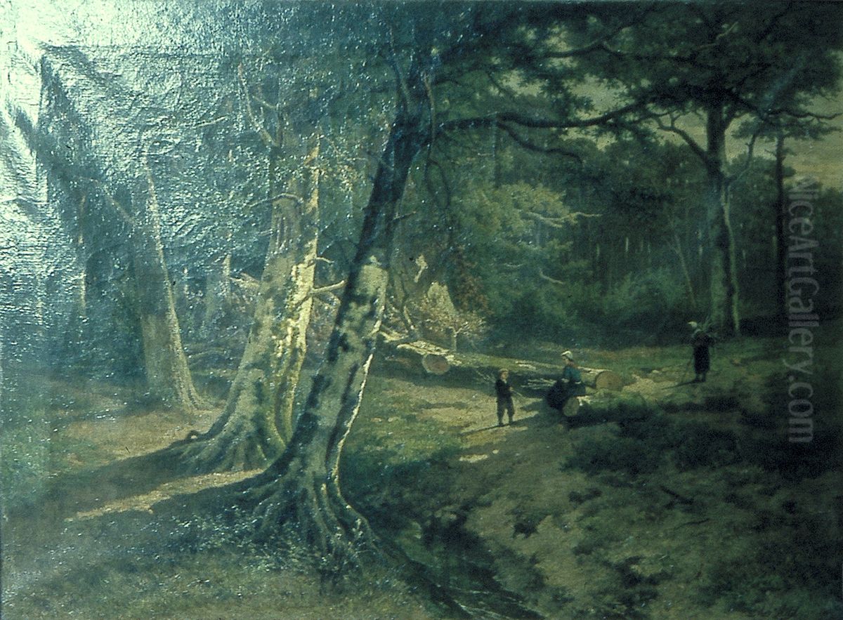 Houthakkers bij Wolfheze Oil Painting by Marinus Heijl