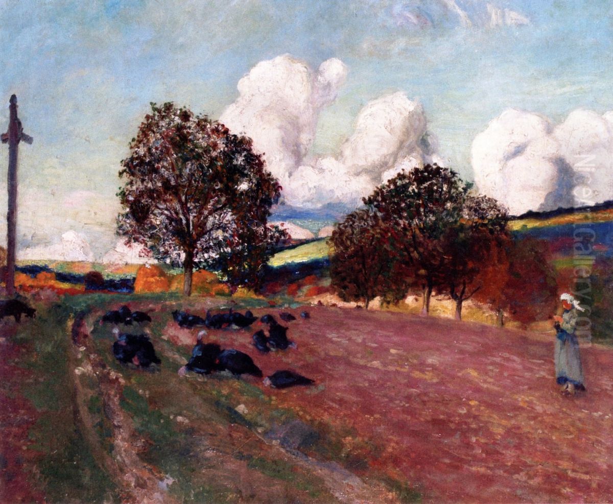 Breton Landscape Oil Painting by Robert Delaunay