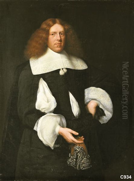 Portret van een man Oil Painting by Jan Albertsz Rotius