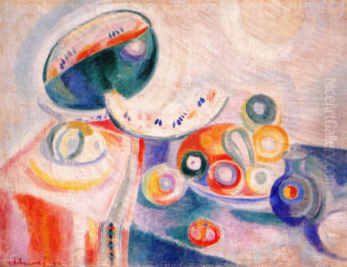 Portugese Still Life Oil Painting by Robert Delaunay