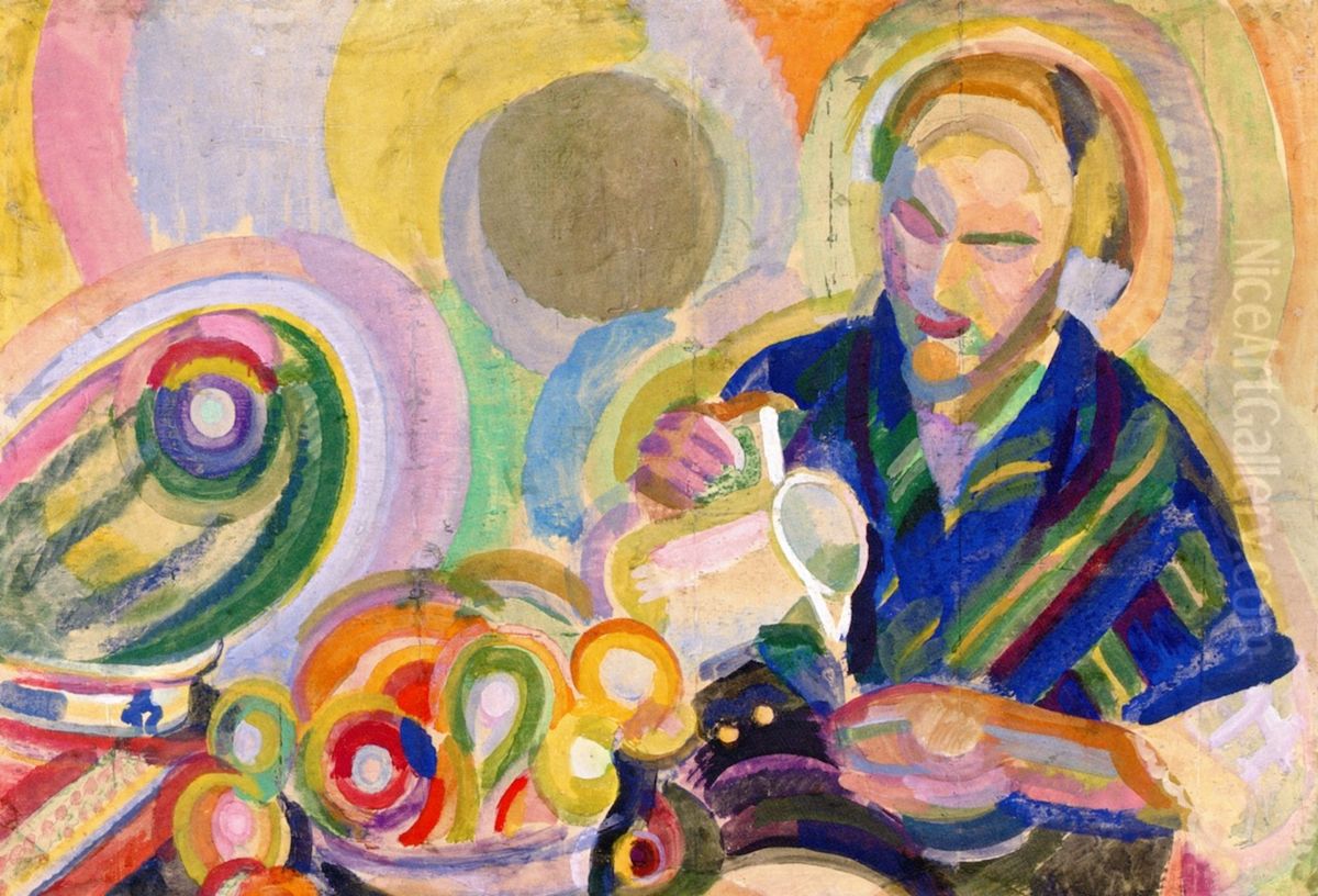 Portugese Still Life Oil Painting by Robert Delaunay