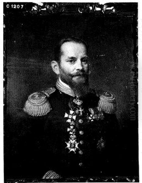 Jan Dirk (1851-1914), Baron van Wassenaer Oil Painting by Johan Heinrich Neuman