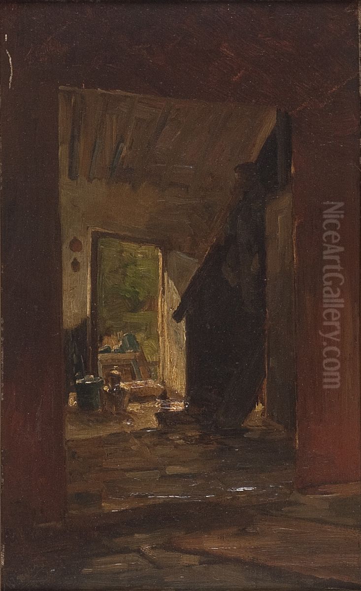 Interieur van een boerenwoning Oil Painting by Henricus Johannes Melis