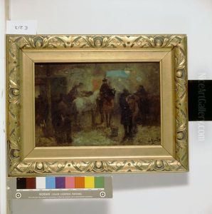 Interieur van een paardenstal