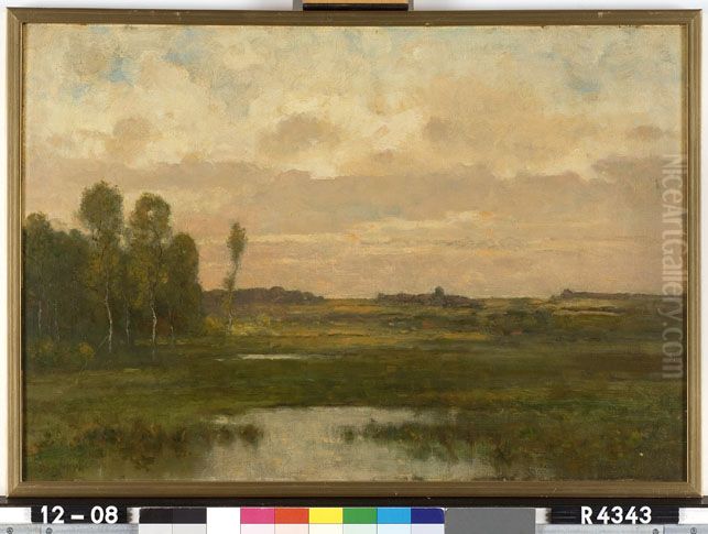 Pool Oil Painting by Max Weyl