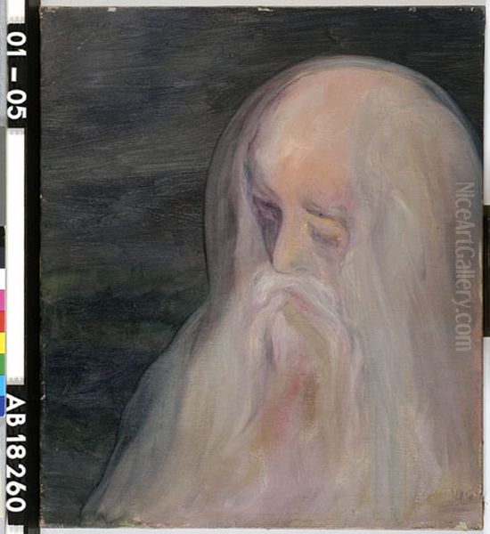 Profeet; Elia/Jeremia? Oil Painting by Karel Albert Schmidt