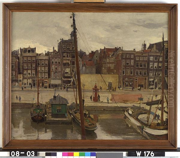 Het Damrak Oil Painting by Willem Witsen