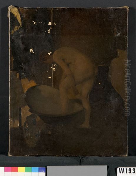Naakt bij het voetbad Oil Painting by Willem Witsen