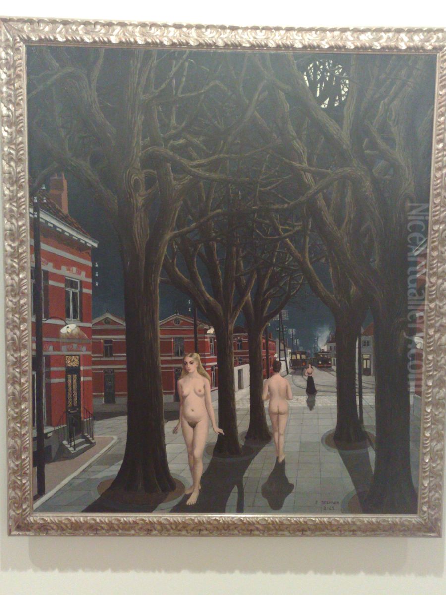 The Beautiful Night Oil Painting by Paul Delvaux