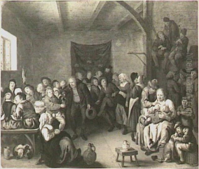 Boerenbruiloft Oil Painting by Jan Miense Molenaer