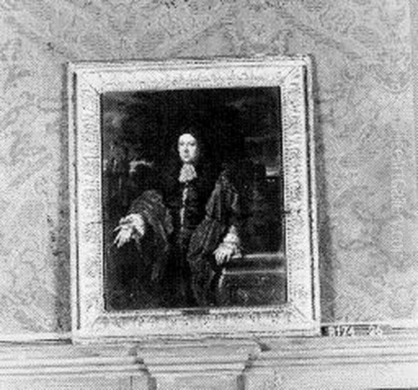 Portrait of an unknown man Oil Painting by Gerard Hoet