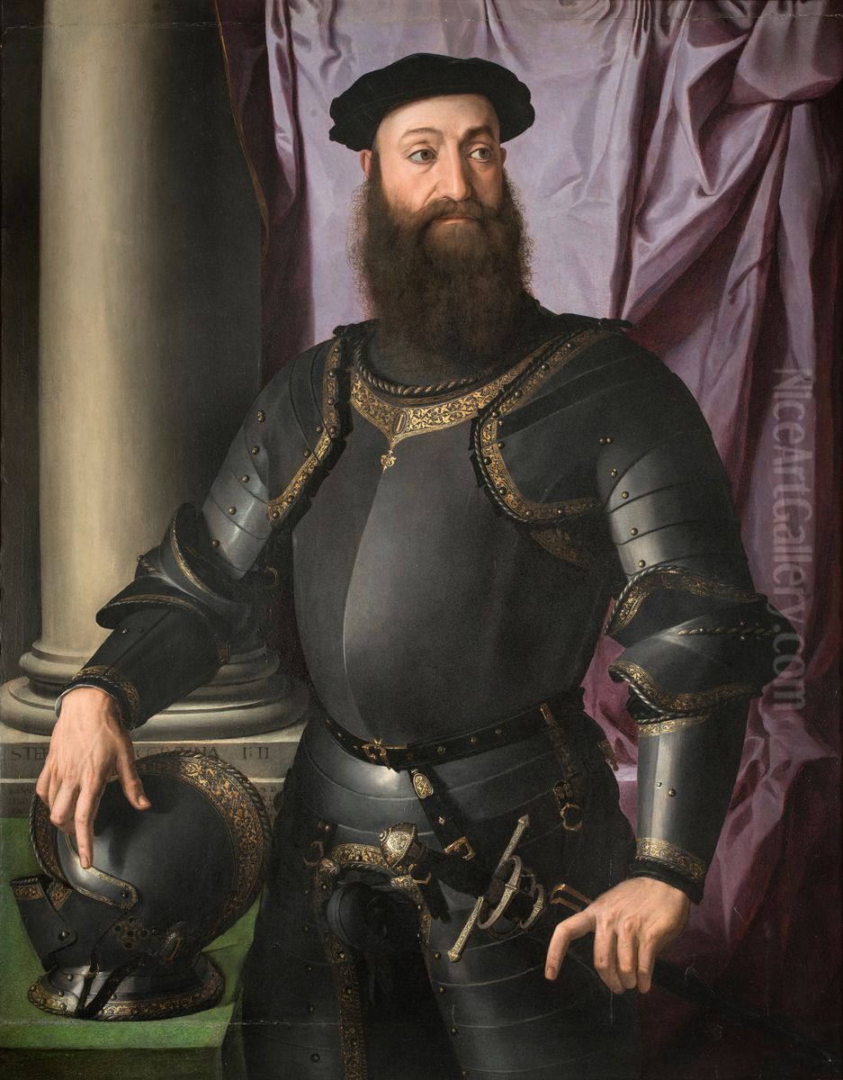 Portrait of Stefano Colonna Oil Painting by Bronzino