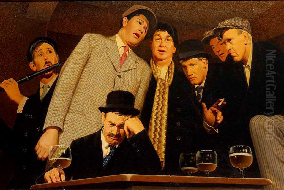 Sentimental Ballad Oil Painting by Grant Wood