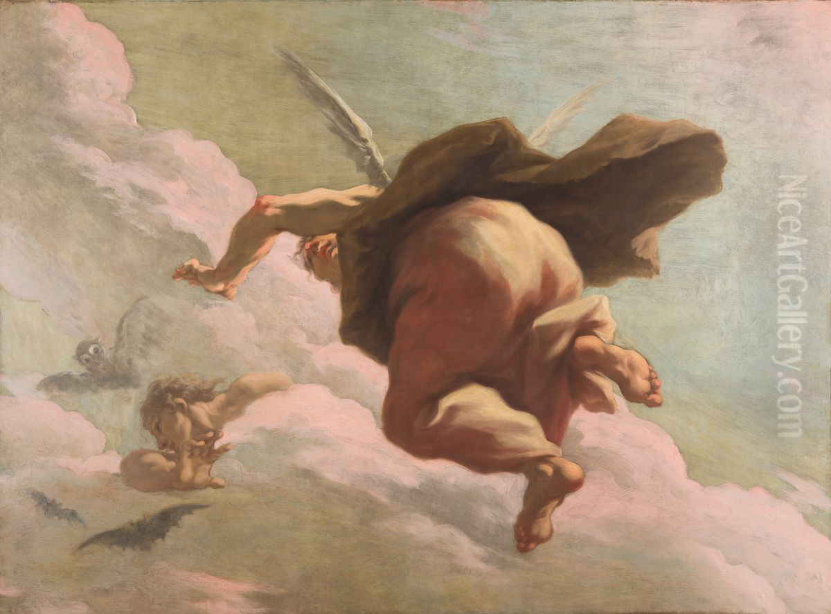 The Dwindling Night Oil Painting by Giovanni Antonio Pellegrini