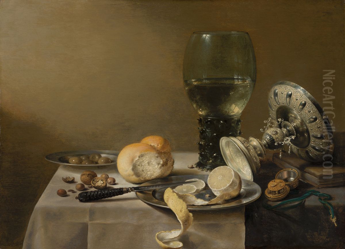 Still Life with Tazza Oil Painting by Pieter Claesz