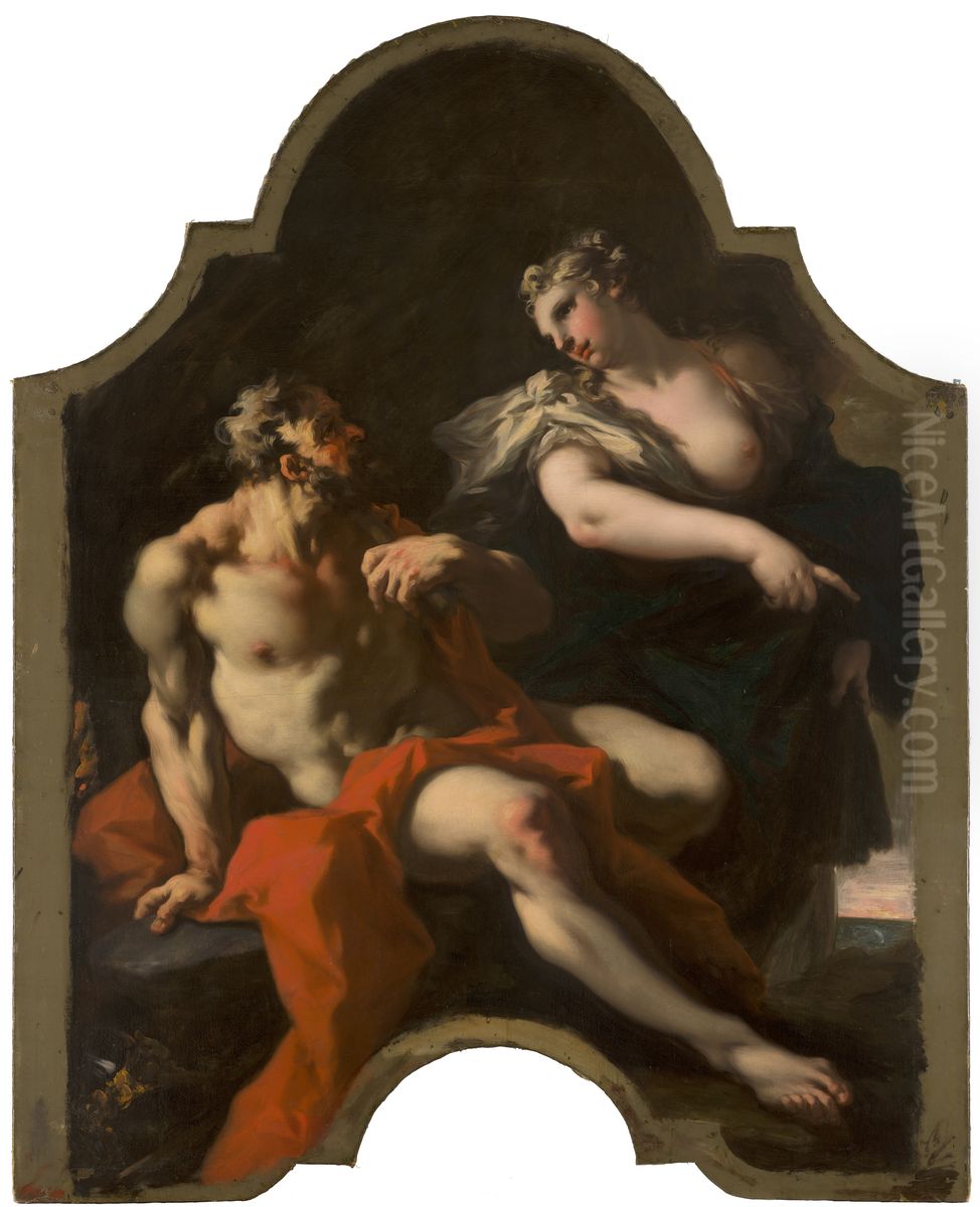 Mythological or Allegorical Representation Oil Painting by Giovanni Antonio Pellegrini