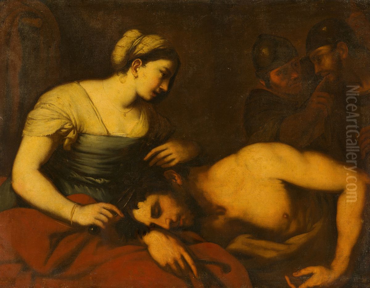Samson and Delilah Oil Painting by Luca Giordano