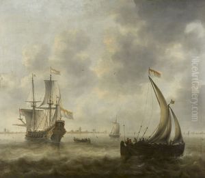 View of Ships on a River