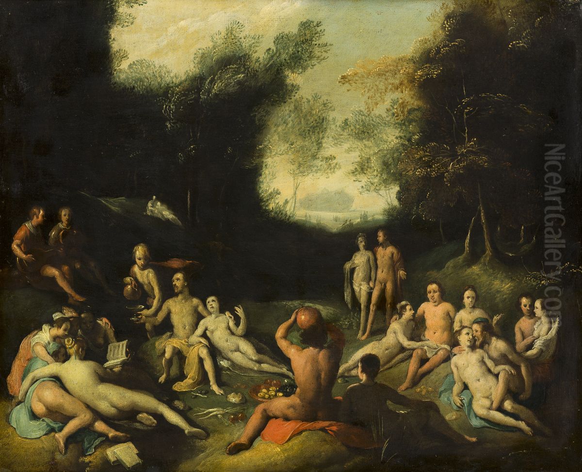 The Depravity of Mankind before the Flood Oil Painting by Cornelis van Haarlem
