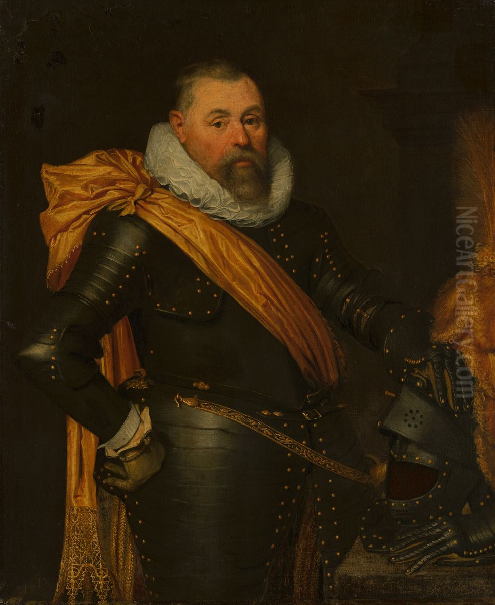 Portrait of an Officer Oil Painting by Jan Van Ravesteyn