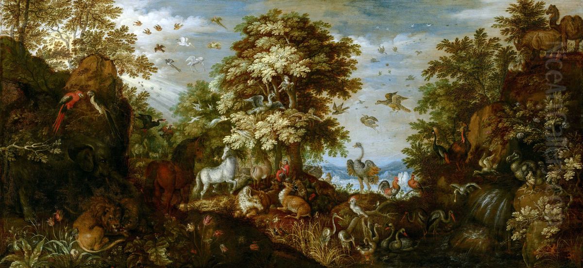 Orpheus Charming the Animals with his Music Oil Painting by Roelant Savery