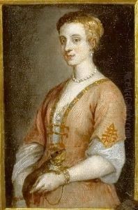 Portrait of a young lady holding an ermine