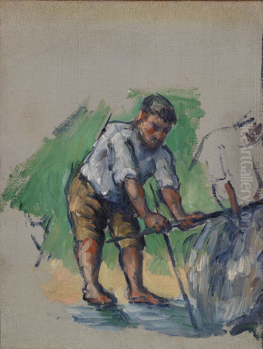 Le Foreur Oil Painting by Paul Cezanne