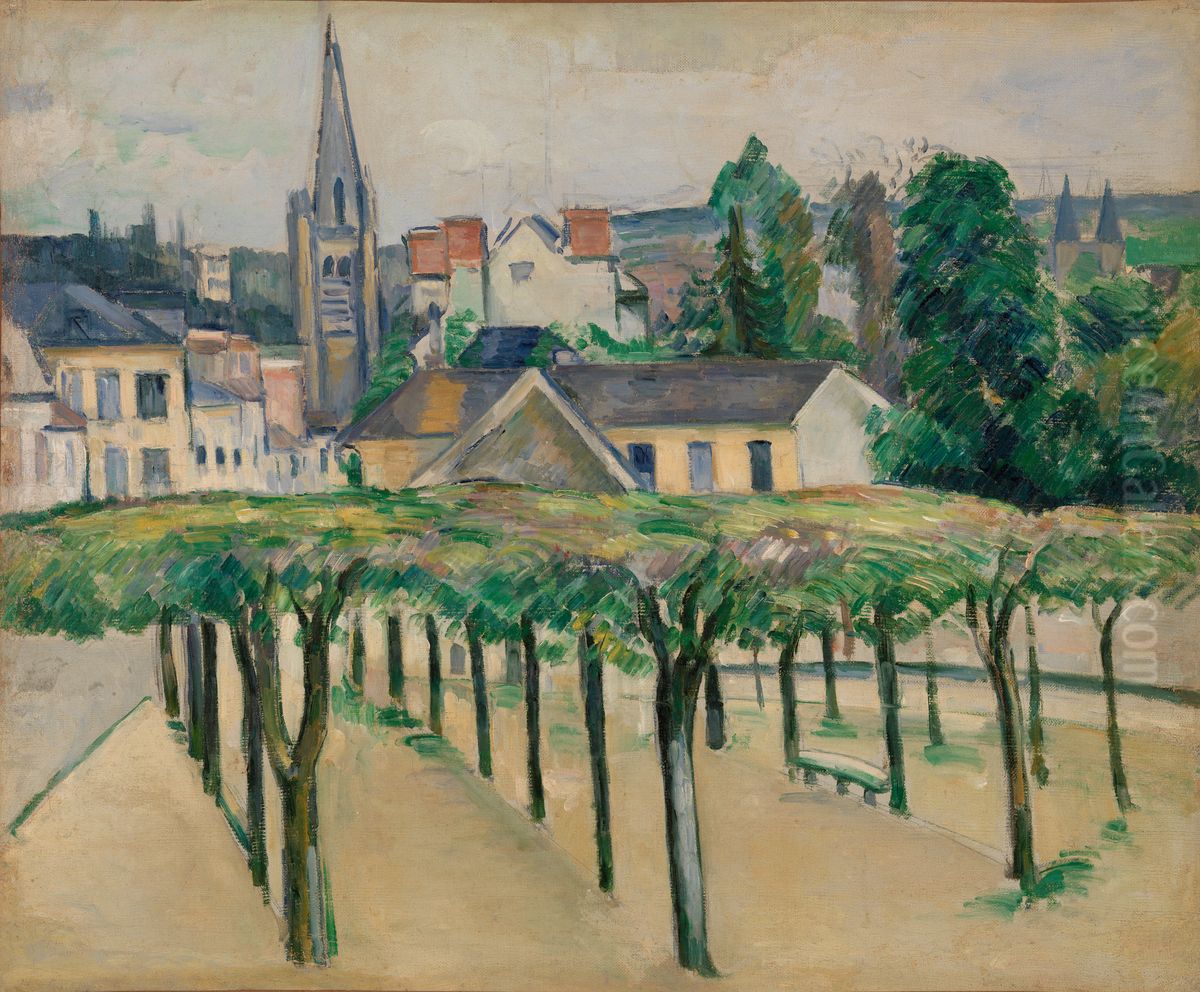 Village Square (Place de village) Oil Painting by Paul Cezanne