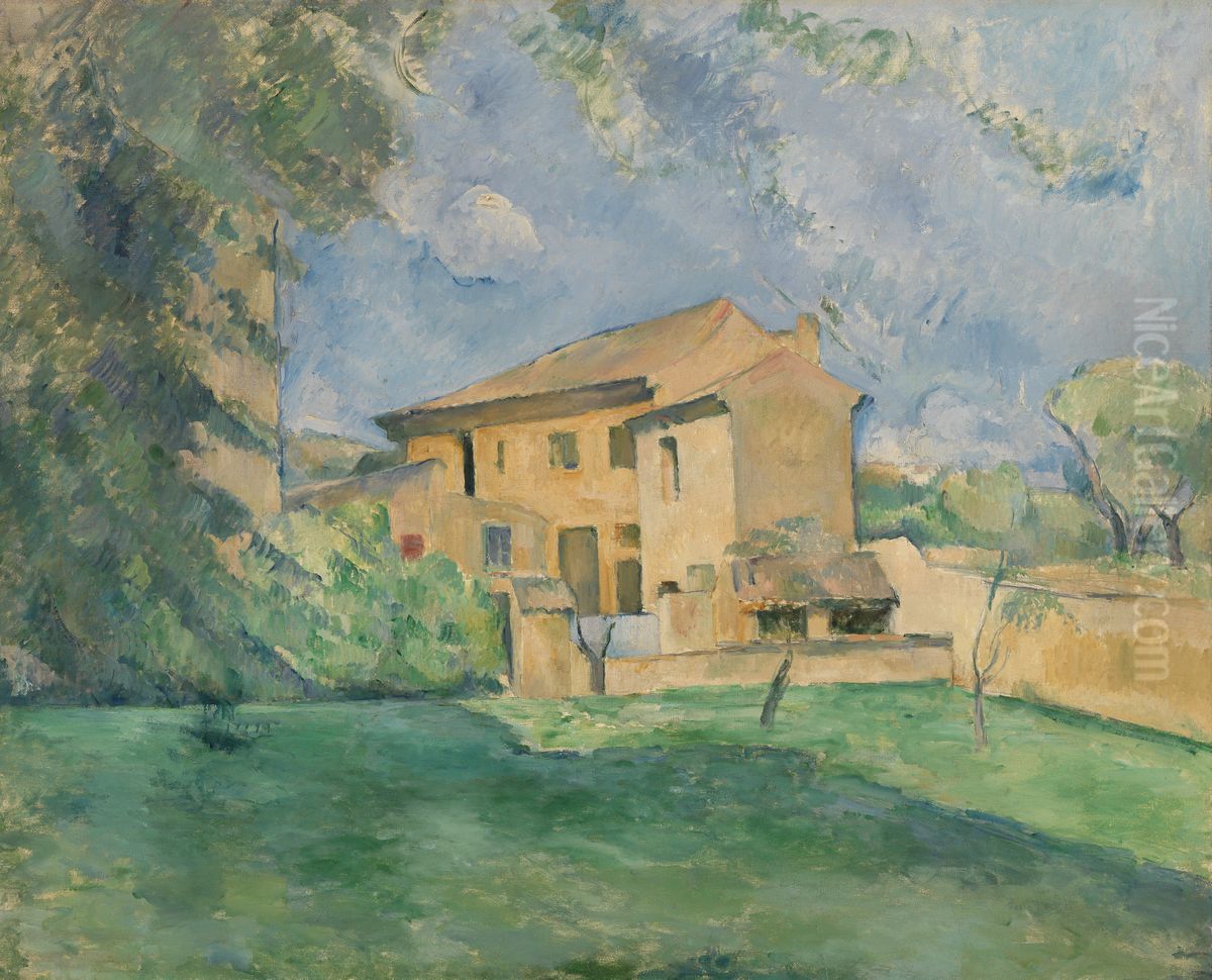 The Farm at the Jas de Bouffan Oil Painting by Paul Cezanne