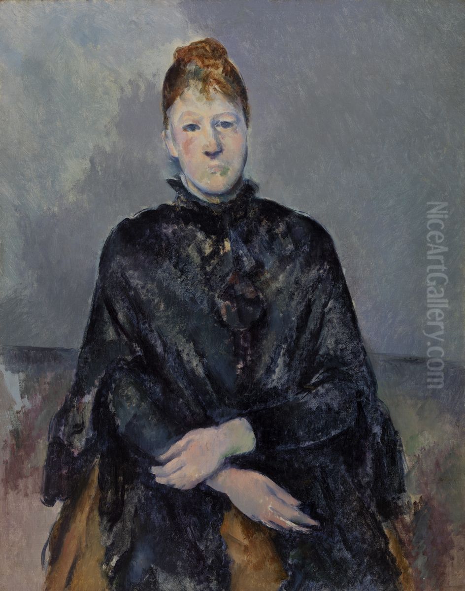 Madame Cezanne (Portrait de Madame Cezanne) Oil Painting by Paul Cezanne