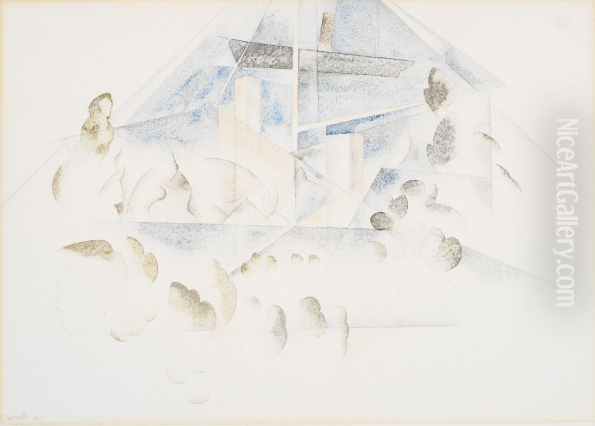 Bermuda, Masts and Foliage Oil Painting by Charles Demuth