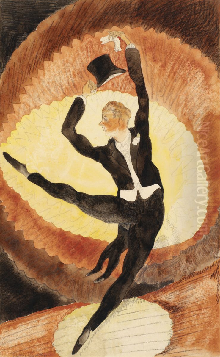 Acrobatic Male Dancer with Top Hat Oil Painting by Charles Demuth Acrobatic Male Dancer with Top Hat Oil Painting by Charles Demuth