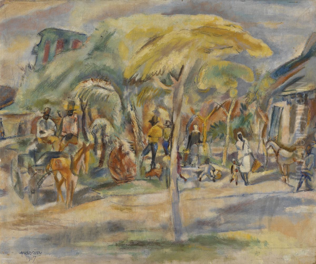 Southern Landscape Oil Painting by Jules Pascin