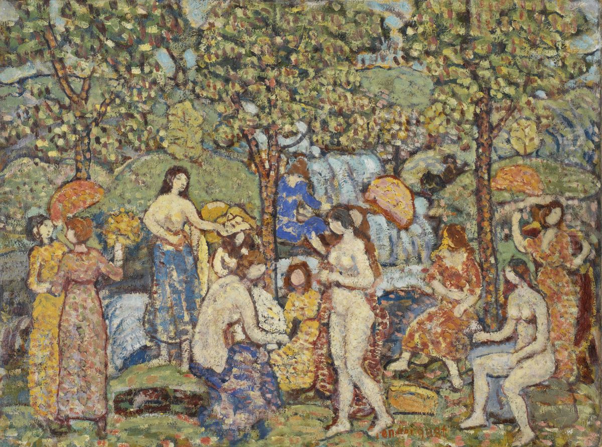 Idyl Oil Painting by Maurice Prendergast