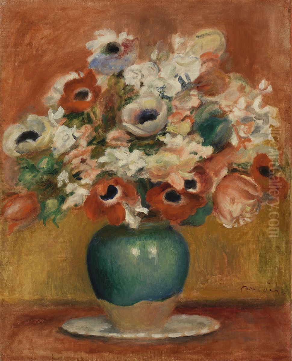 Flowers (Fleurs) Oil Painting by Pierre Auguste Renoir