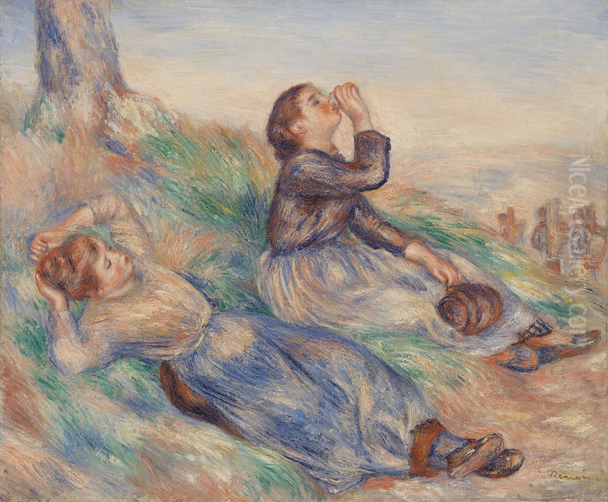 Grape Gatherers (Vendangeuses) Oil Painting by Pierre Auguste Renoir