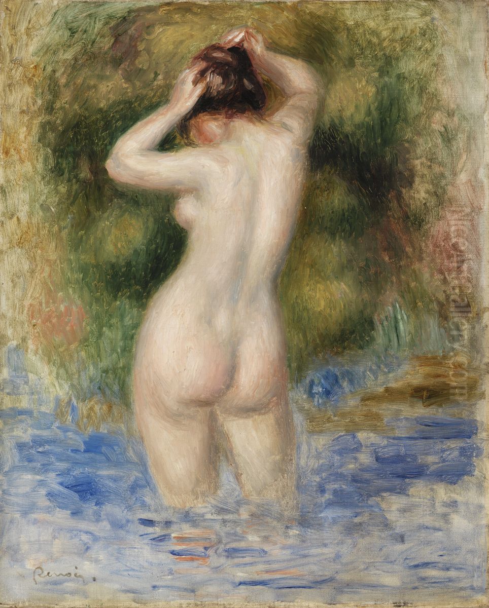 Bather (Baigneuse) Oil Painting by Pierre Auguste Renoir
