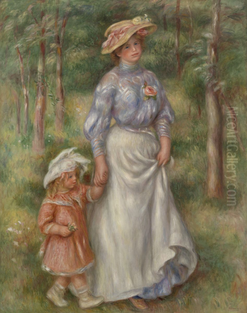 La promenade Oil Painting by Pierre Auguste Renoir
