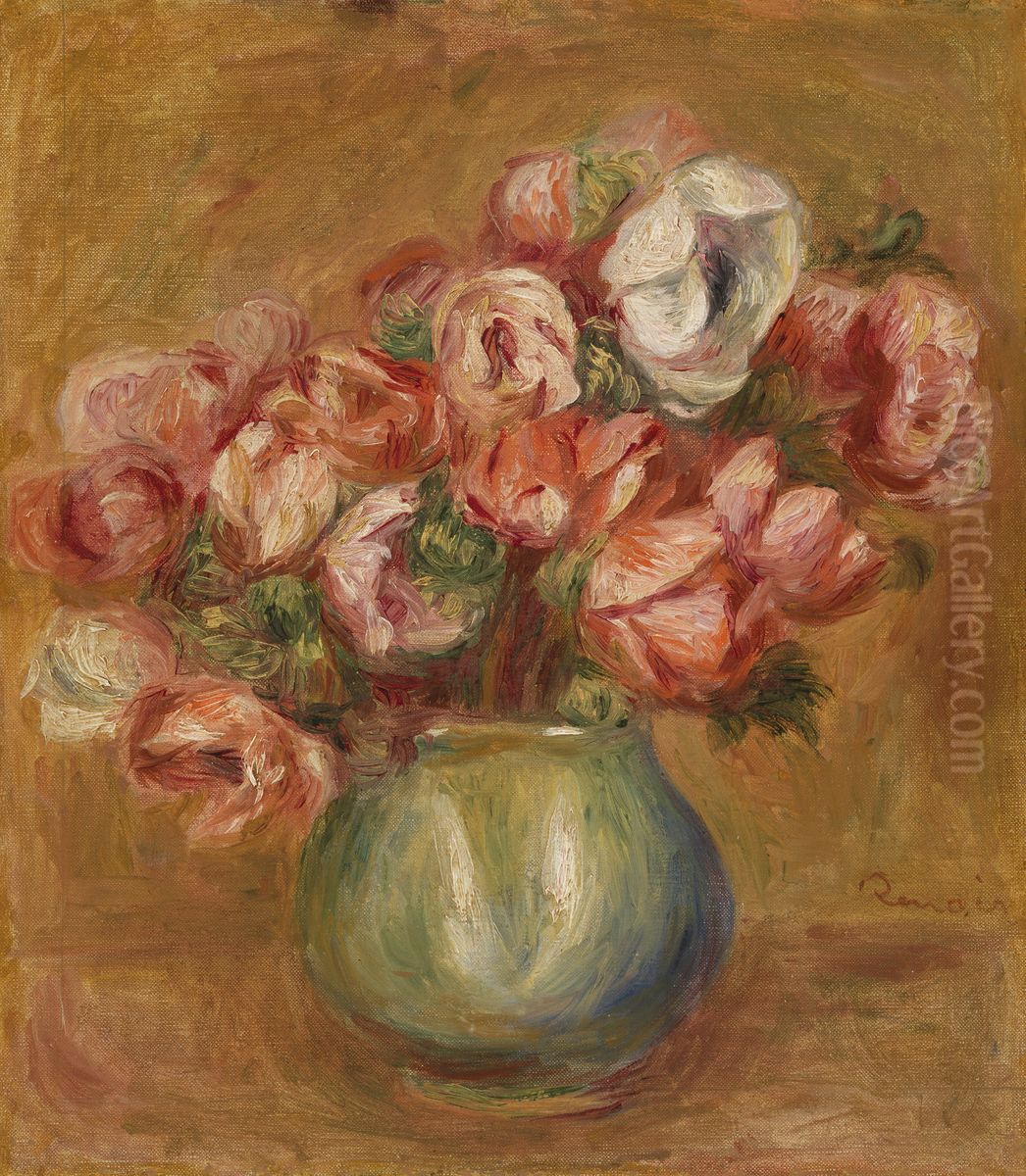 Anemones (Anemones) Oil Painting by Pierre Auguste Renoir