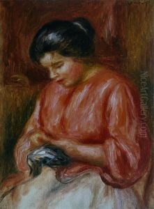 Girl Darning