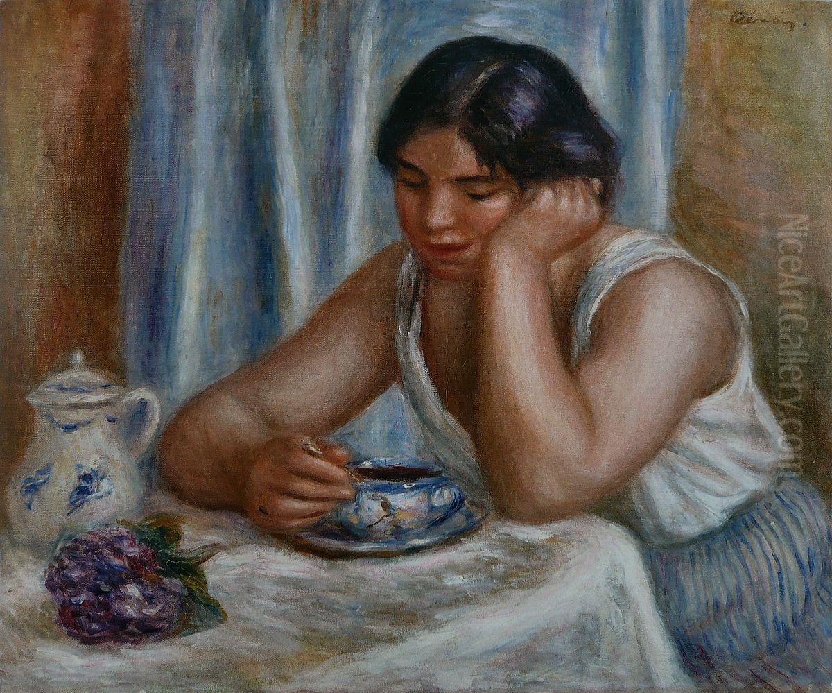 La Tasse de chocolat Oil Painting by Pierre Auguste Renoir